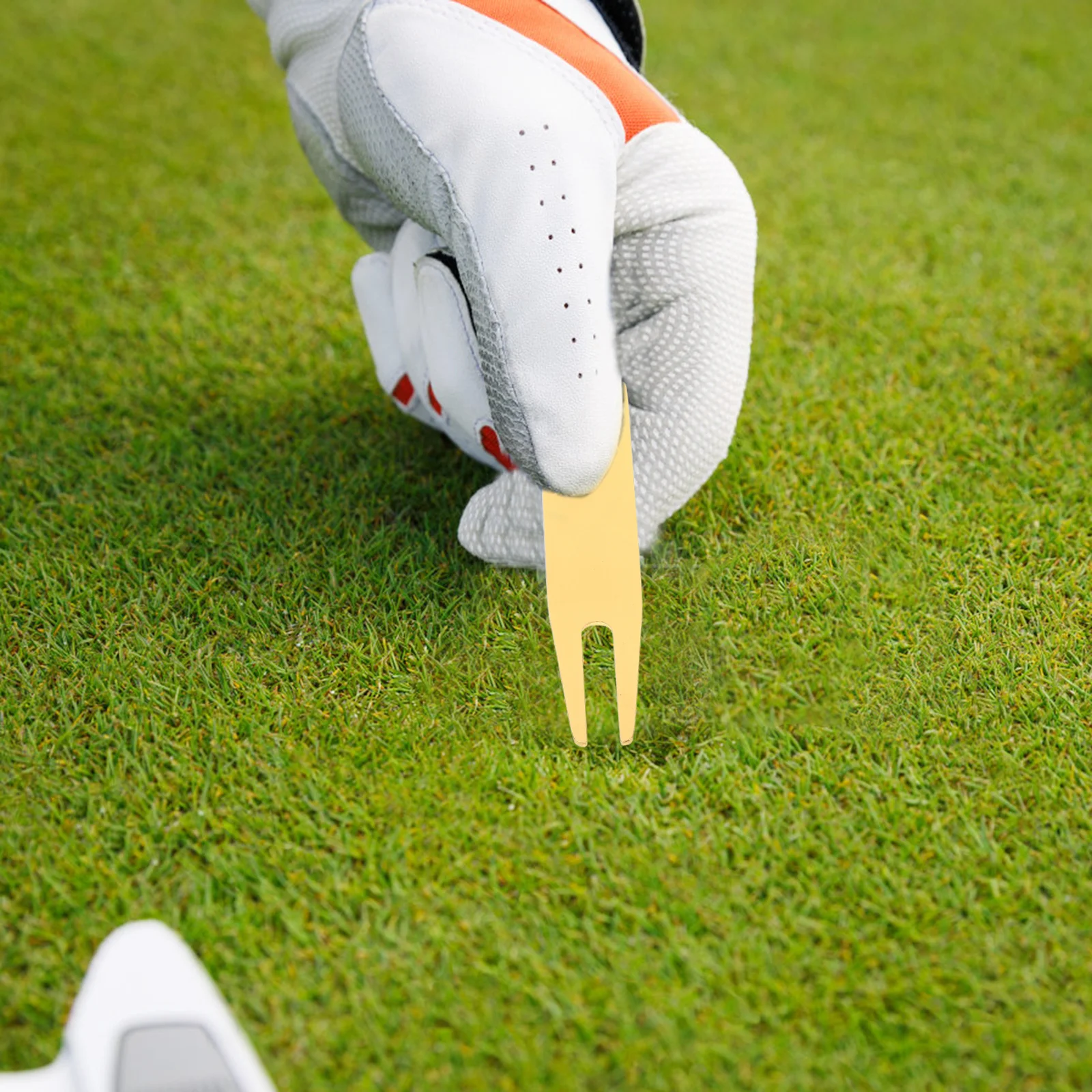 

2pcs Golf Divot Tool Ball Marker Premium Metal Turf Repair Fork Portable Pitch Mark Fixer Lightweight Putting Alignment