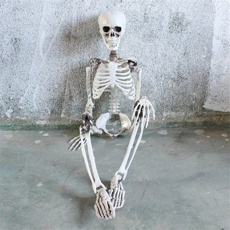 90CM/40CM Skeleton Model Halloween Party Decoration Prop Posable Full Body Skeleton with Movable Joints Party Supplies