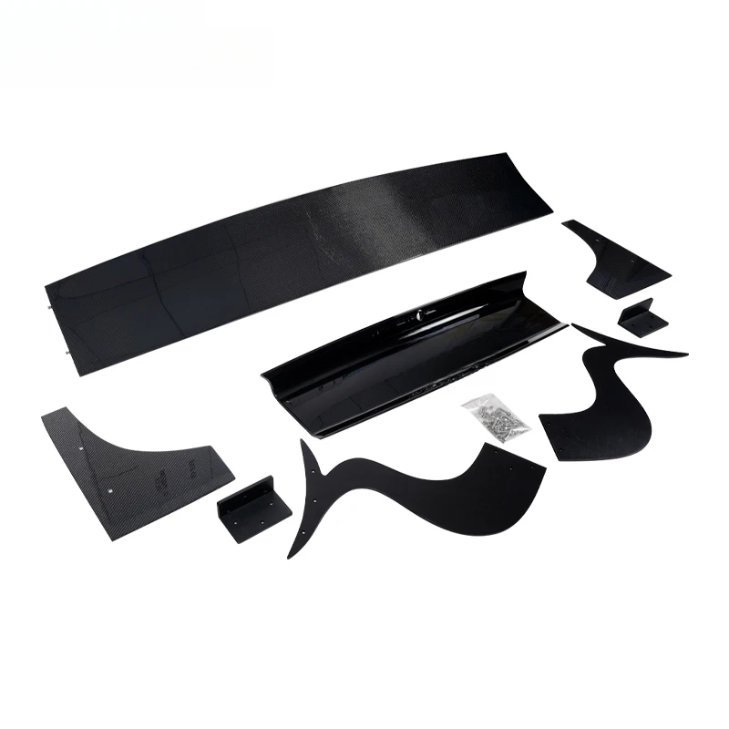 Durable Robot GT Style 3K Twill Carbon Rear Tail Wing Spoiler Kit for Sports Coupe 2015-2021 Off-Road 4
