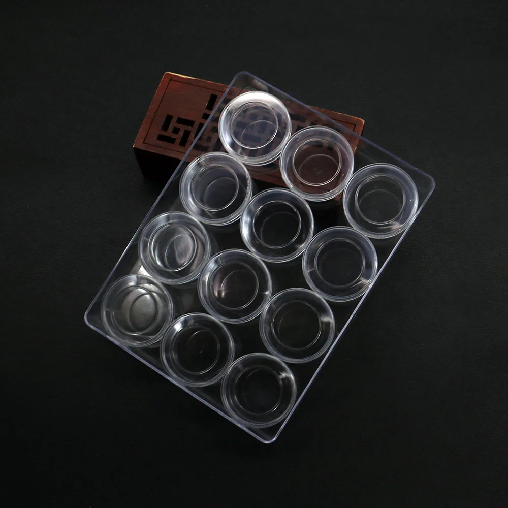 Creative Geometric Rectangular Round Transparent Plastic Jewelry Storage Box Compartmentalized Organizer for Accessories