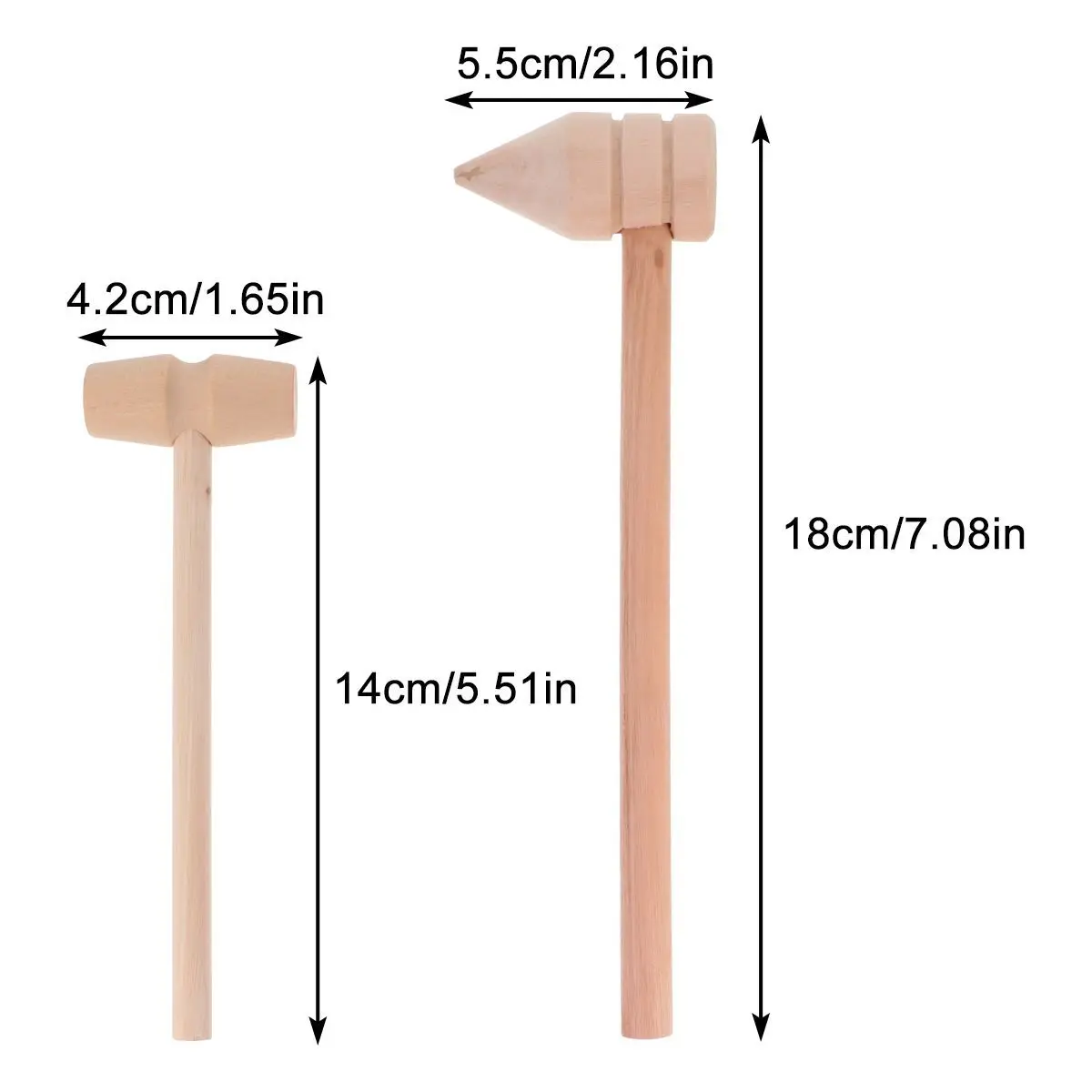 10pcs Wooden Hammer For Kids Mini Mallets Small Hammers Hammers Hand Eye Coordination Development Safe Polished Wood Hammer Tool