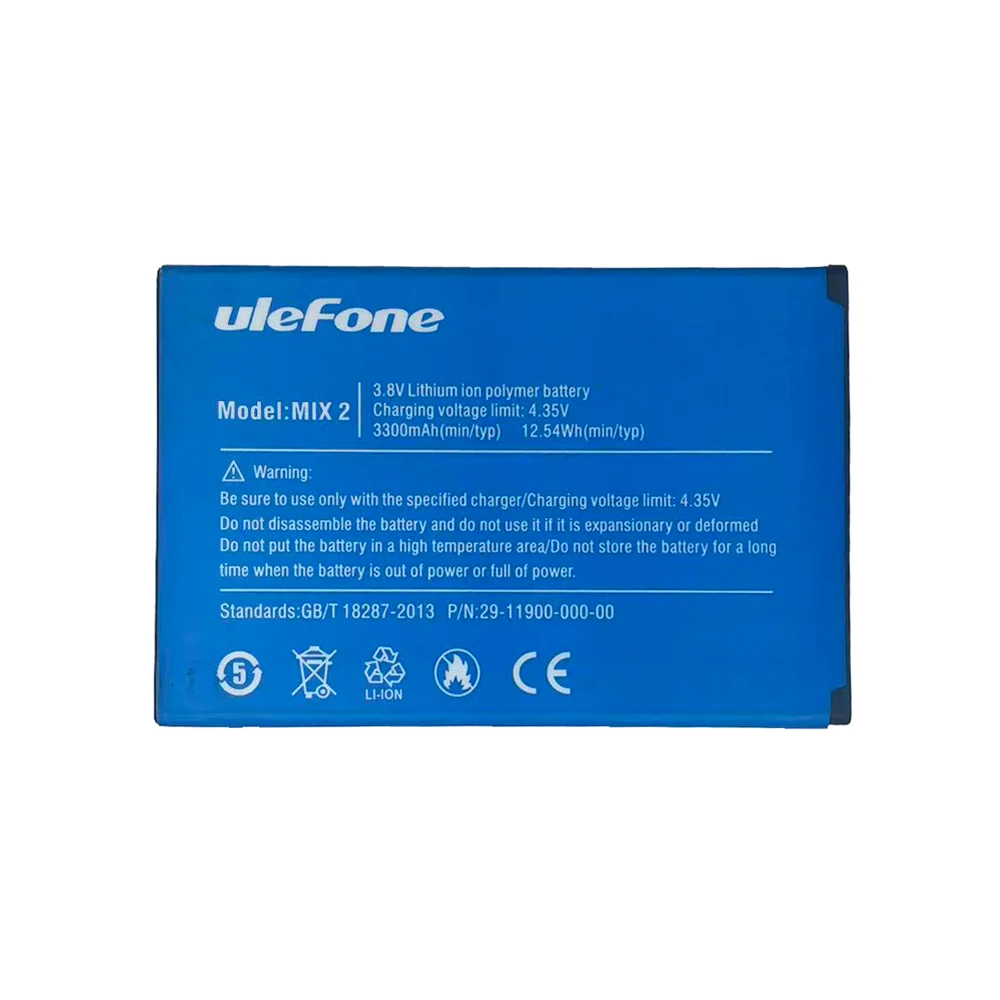 بطارية ليثيوم أصلية بقدرة 3300 مللي أمبير في الساعة لهاتف Ulefone MIX 2 MIX2 المحمول