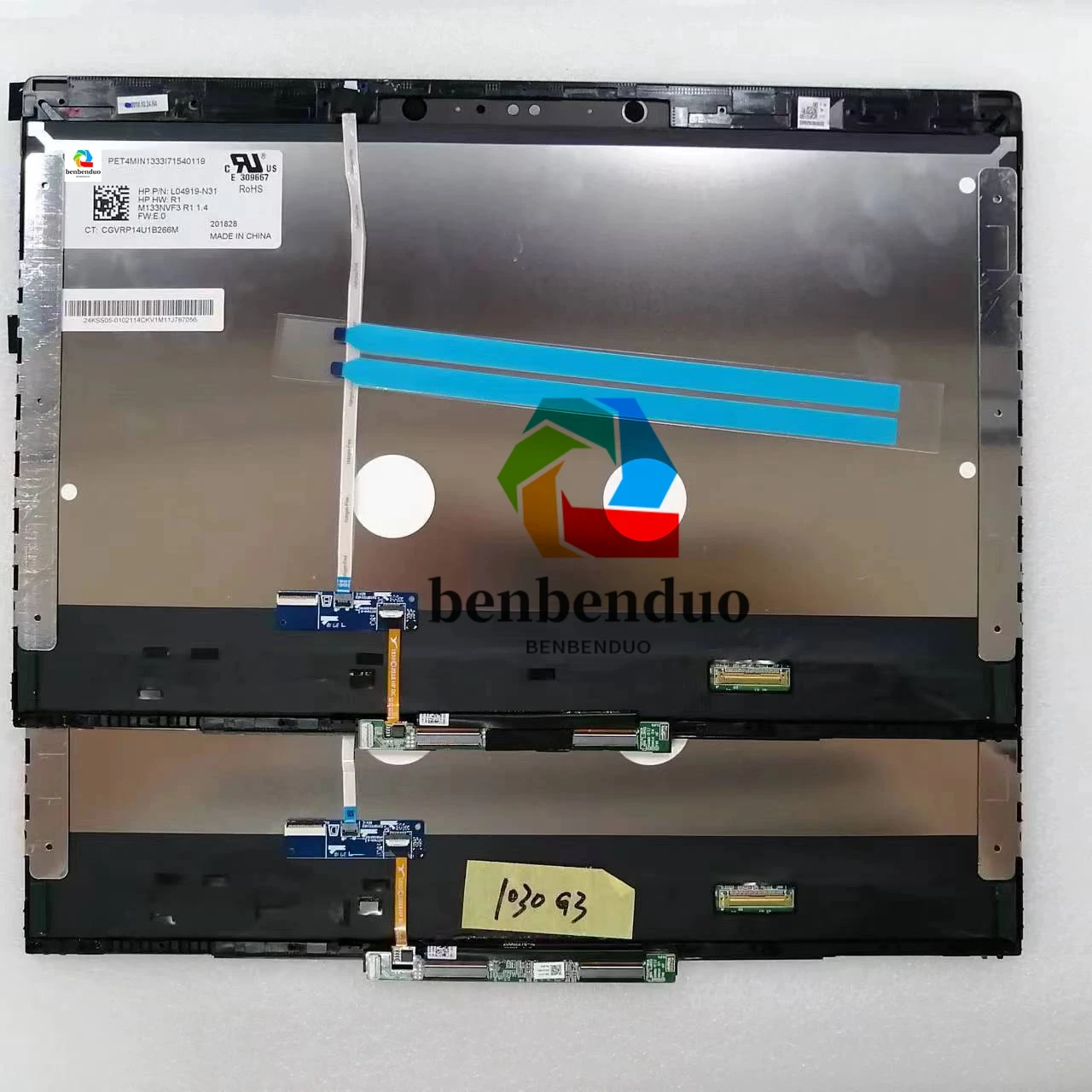 Imagem -03 - Polegadas Laptop Led Lcd Tela de Toque Digitador Assembléia para hp Elitebook X360 1030 g3 1920*1080 p n: L04919-n31 M133nvf3 r1 13.3