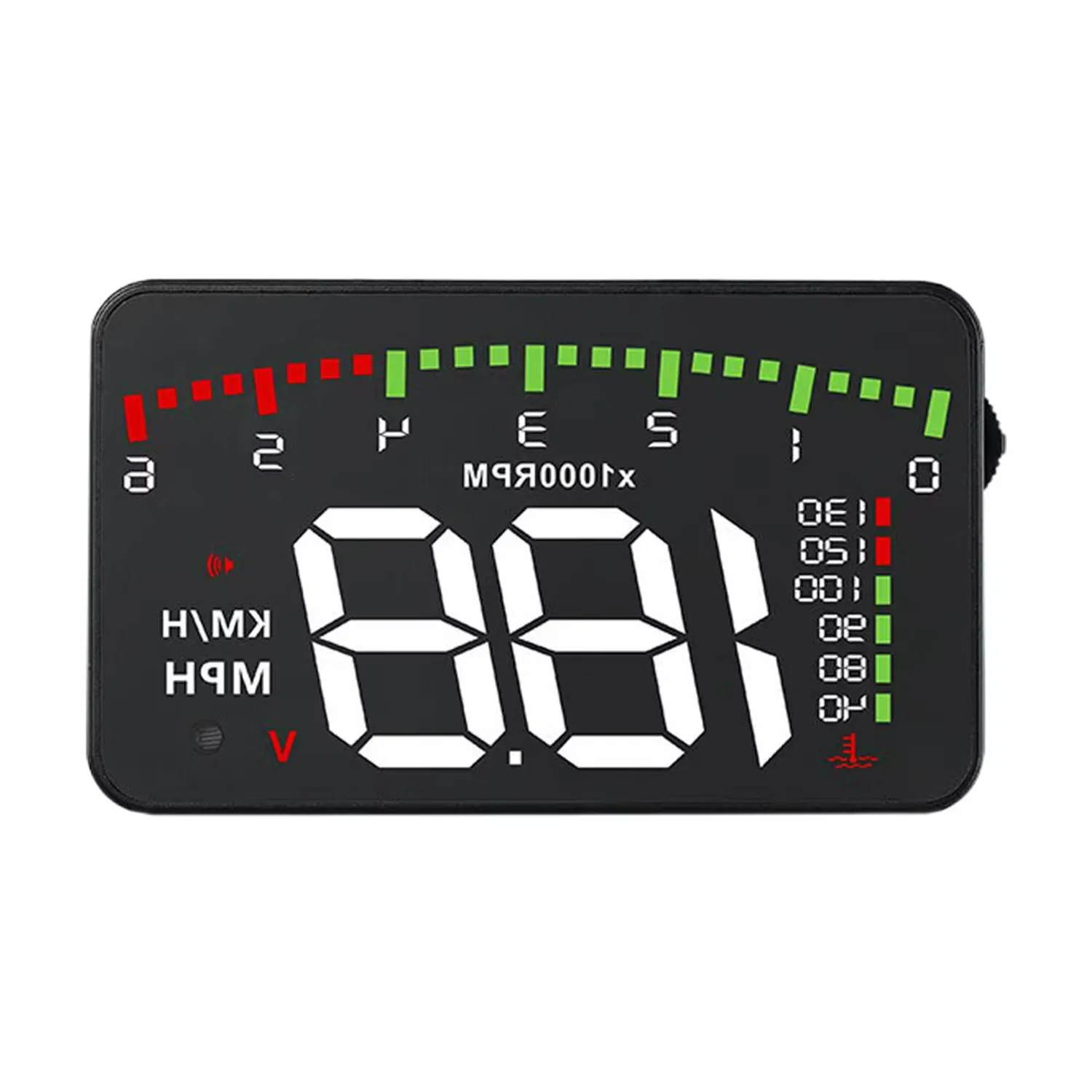 

3.5 Inch Head Up Display OBD2 Car Hud Speedometer Windshield Projector with Speed Rpm Mph Voltage Overspeed Warning Water