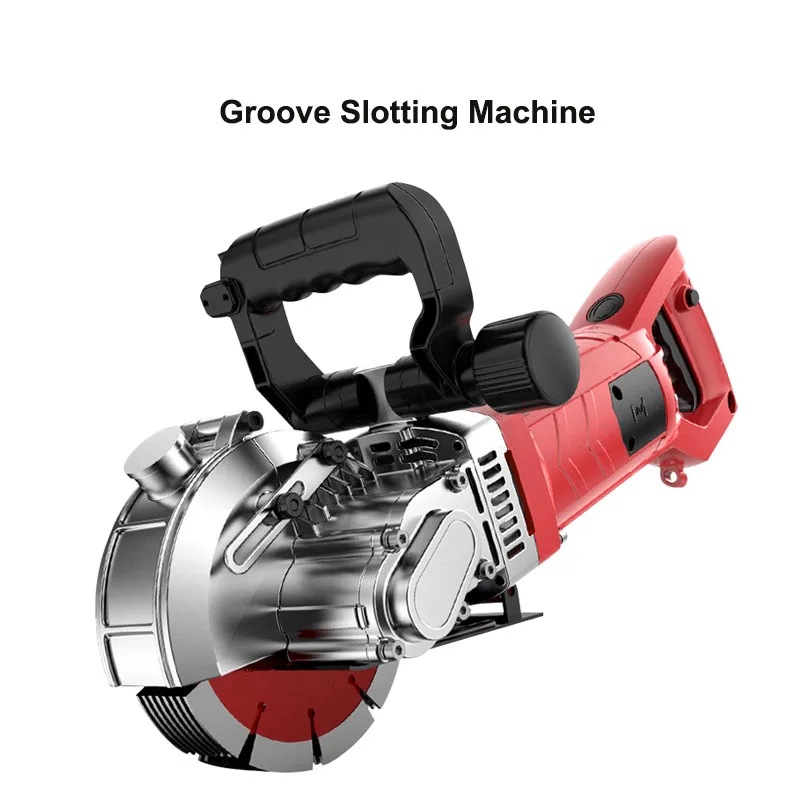 8300W Electric Wall Slotting Machine Wall Chaser Groove Cutting Machine Dustproof and Laser Sighting Steel Concrete Circular Saw