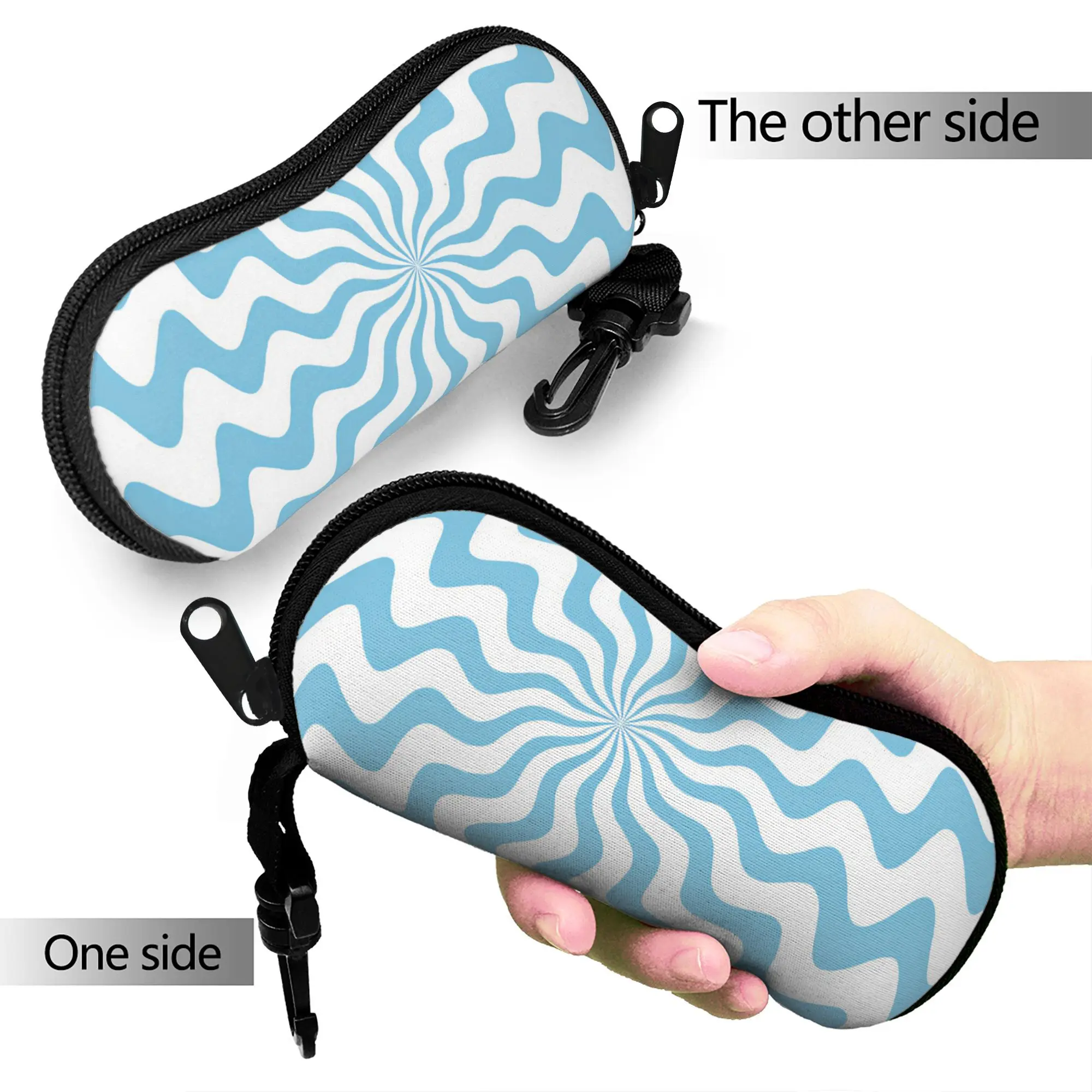 Abstract Swirl Disorder Glasses Case Cover  Portable Sunglasses Case Classic Pocket Eyeglass Protector Men Women Eyewear