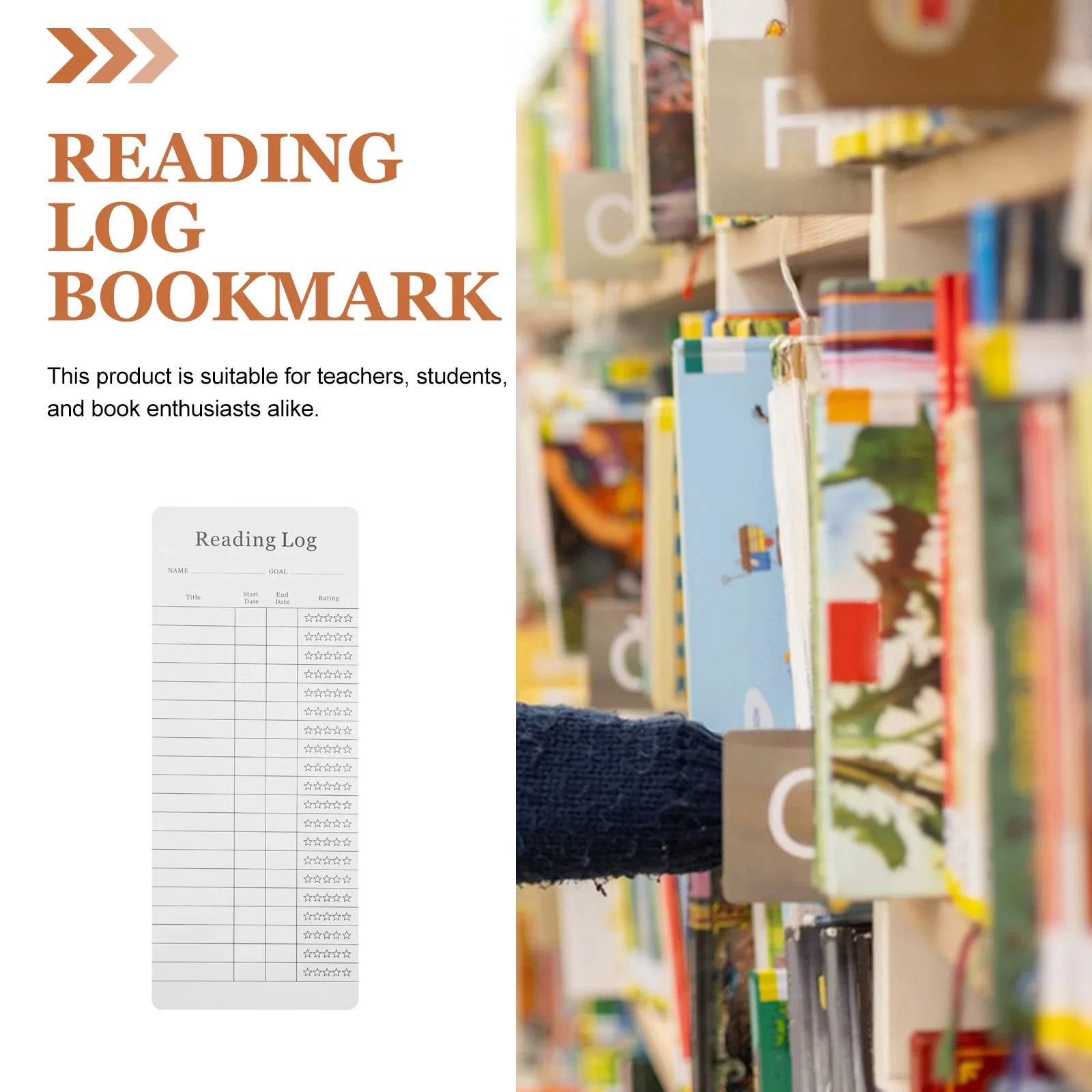 

12Pcs Card Bookmark Reading Log for Teachers Students Book Lovers Library Supplies Bulk Bookmarks