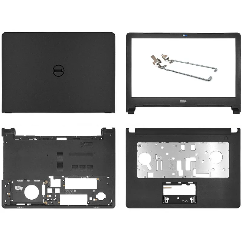 

New For Dell Inspiron 14 5458 5459 5455 Laptop LCD Back Cover Front Bezel Hinges Palmrest Bottom Case Door Cover Non Touch