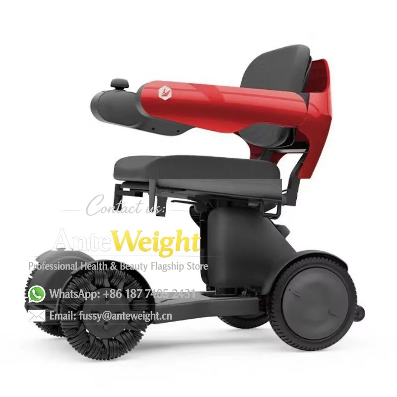 Luxury Smart Remote Control Quick Folding Portable Lightweight Intelligent Mobility Power Electric Wheelchair Automatic Elderly
