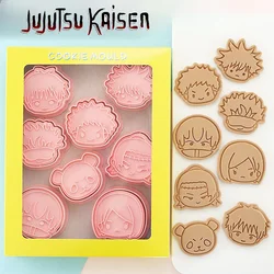 8PCS/Set Jujutsu Kaisen Gojo Satoru  Anime Cookie Cutter Figure Heads Mold for Baking Biscuits Kawaii Geto Suguru Cake Decor New