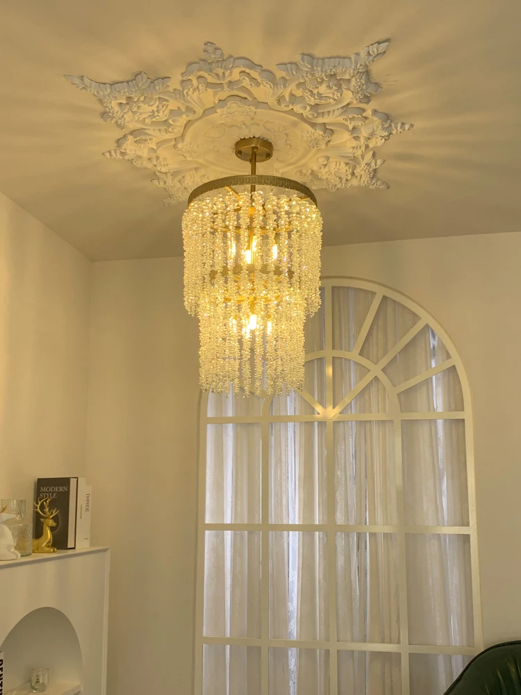 crystal chandelier, French romantic living room lamp, home light luxury dining room lamp, bedroom lamp, dressing room