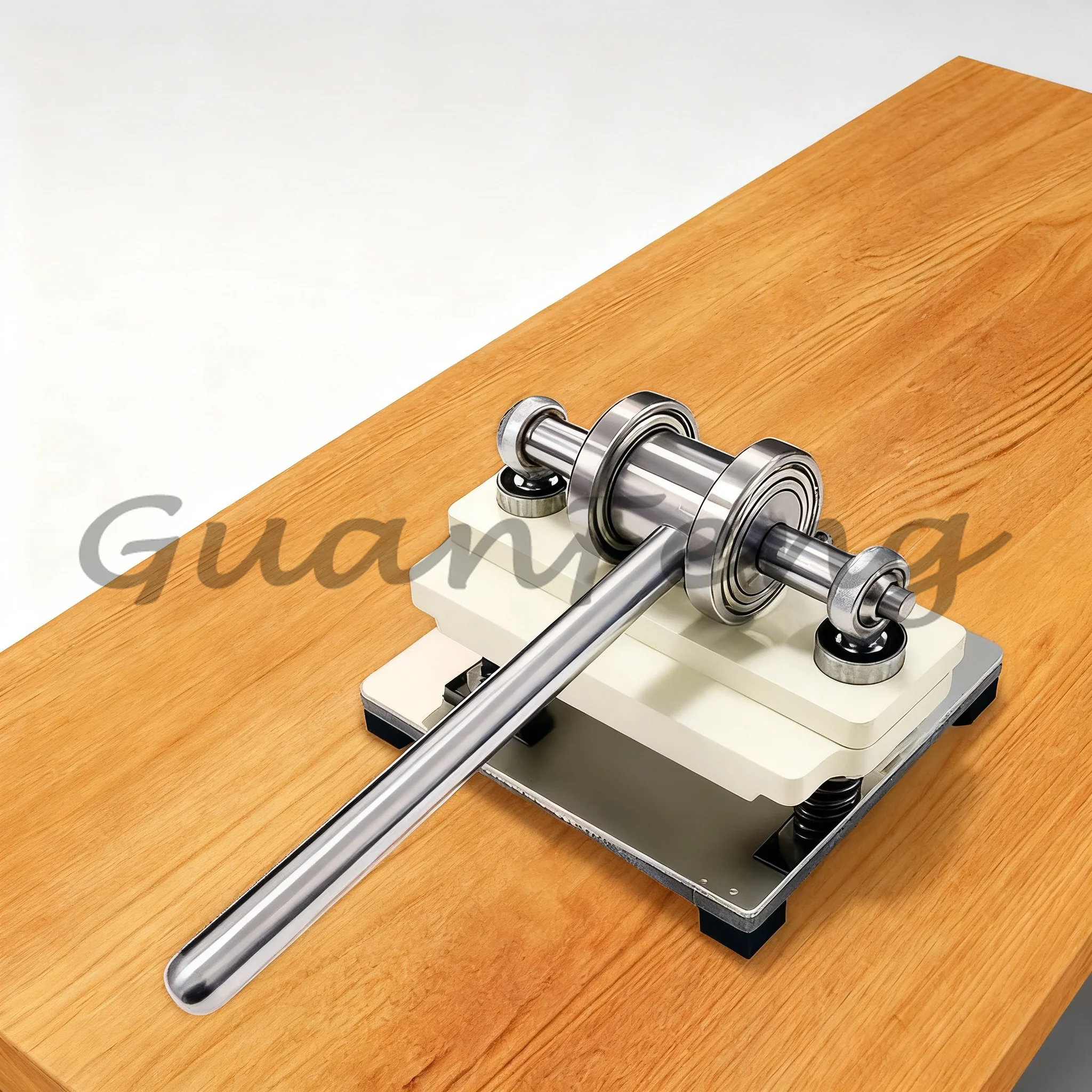 Manual Leather Die Cutting Machine, 0.8T Dual Wheel Hand Press, Mini Mold Punching Tool for PVC EVA Photo Paper