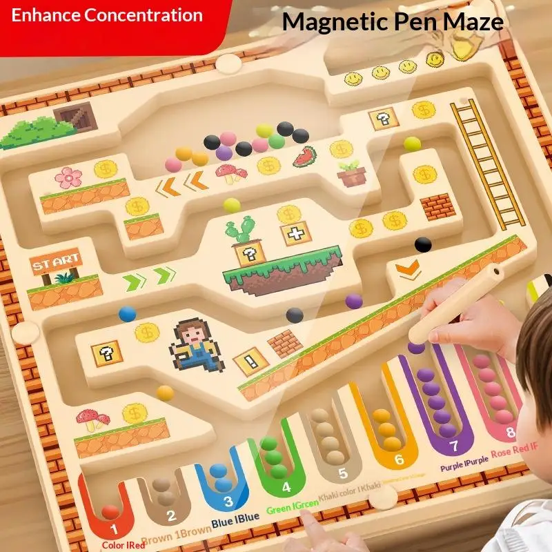 Boule de marche labyrinthe magnétique pour enfant, formation à la Concentration pour bébé, écriture, pensée logique, éducation précoce ancienne, jouet Puzzle, cadeau de noël