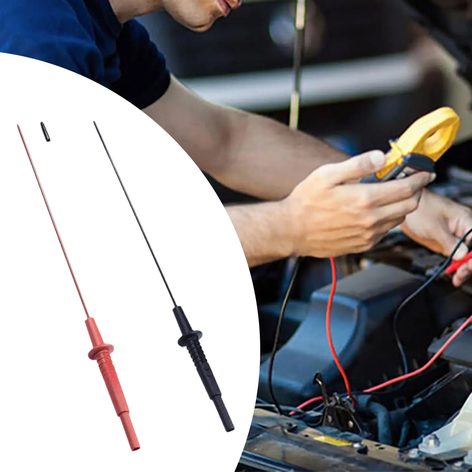 Stainless Steel Multimeter Test Probe Replacement Part Long Reach Electrical Pin Probe Set for Circuit Boards