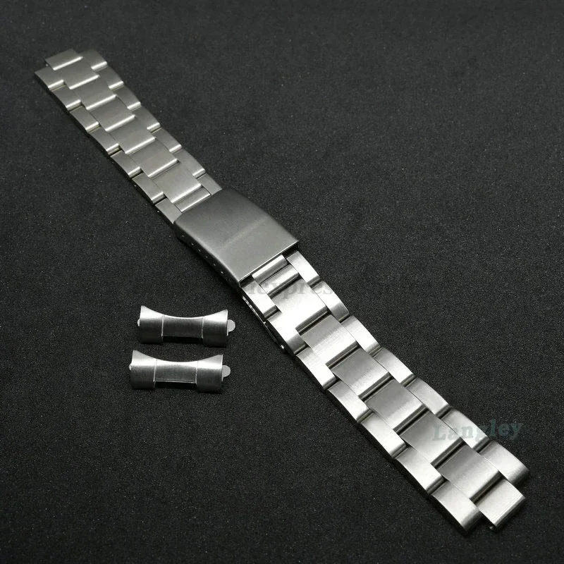 Stainless Steel Bracelet Strap for Rolex Water Ghost Oyster Men Sport Watchband Curved End Metal Band 17mm 18mm 19mm 20mm 21mm