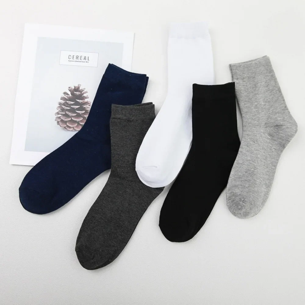 

Men's Socks Business Black Mid Tube Socks Soft Men's Polyester Cotton Socks Breathable Summer Autumn Gift Men's
