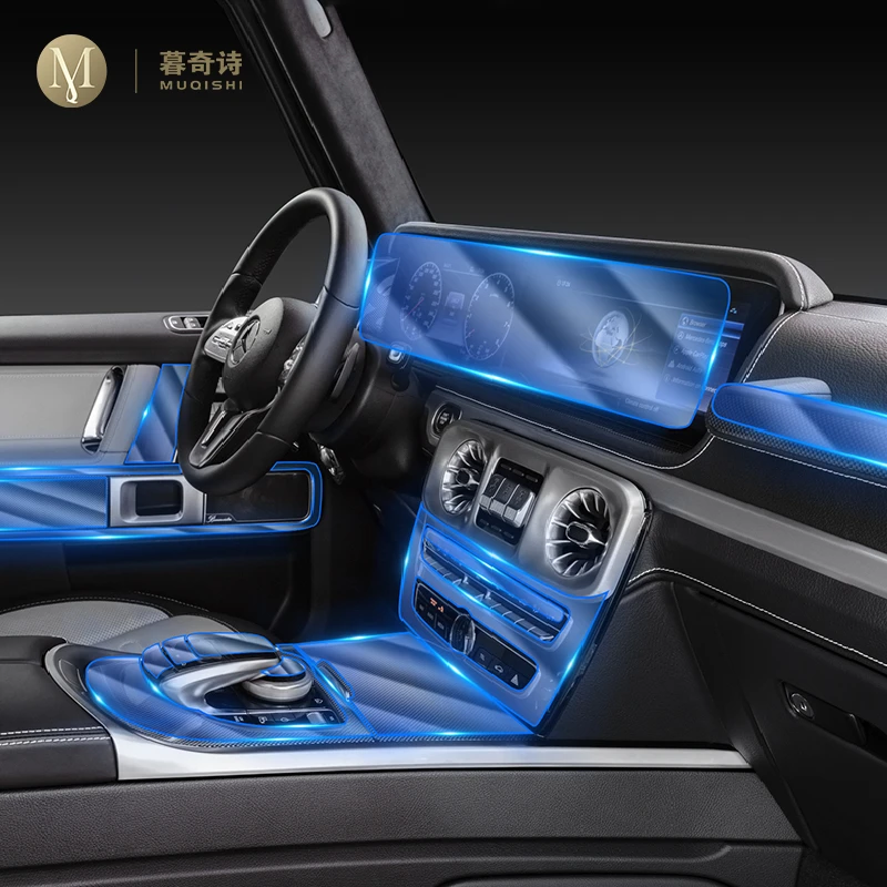 For Mercedes-Benz Class-G W463 2019-2023 Car Interior Center console Invisible suit TPU protective film Anti-scratch Accessories