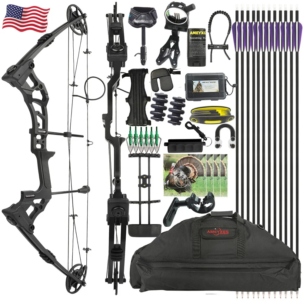 

Archery Compound Bow 0-70lbs Adjustable Durable Magnesium Alloy Riser for Beginners Hunting and Target Shooting Practice