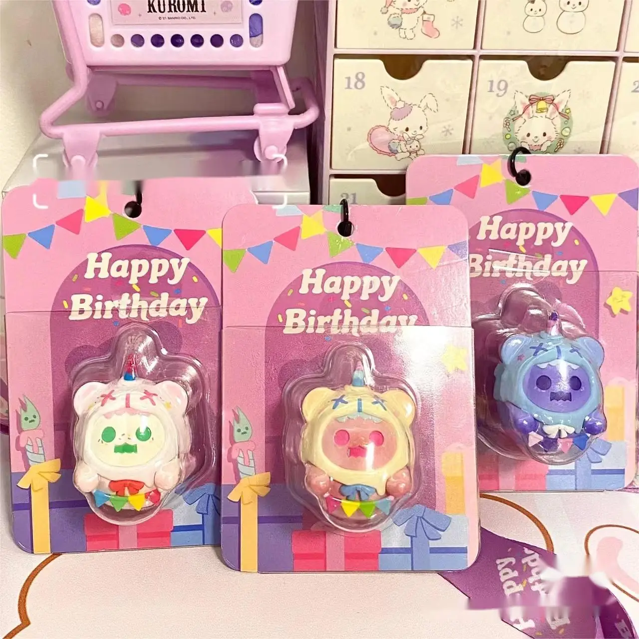 Original Shinwoo Ghost Bear Birthday Series Desktop Decoration Fashion Toys Cute Birthday Christmas Gift