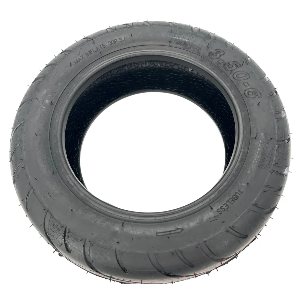 Pneumatic Tubeless Tire 3.50-6 10 Inch for Electric Scooter Rubber Construction Improves Braking on Wet Surfaces
