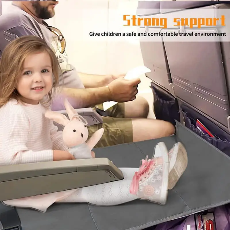 子供の飛行機のフットレスト、子の旅行、飛行機のシートエクステンダー、レストコット、飛行機用ベッド、リーダウン