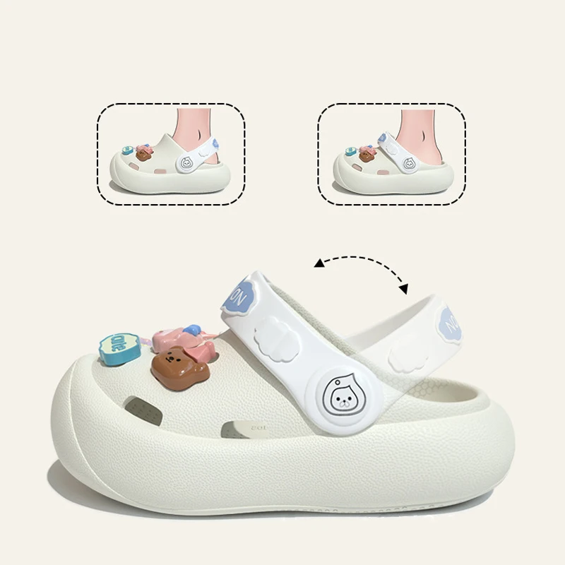 Summer Baby Hole Shoes Slippers Soft Anti-Skid Kids Sandals Cartoon Diy Design Shoes Sandy Beach for Boys Girls Slippers