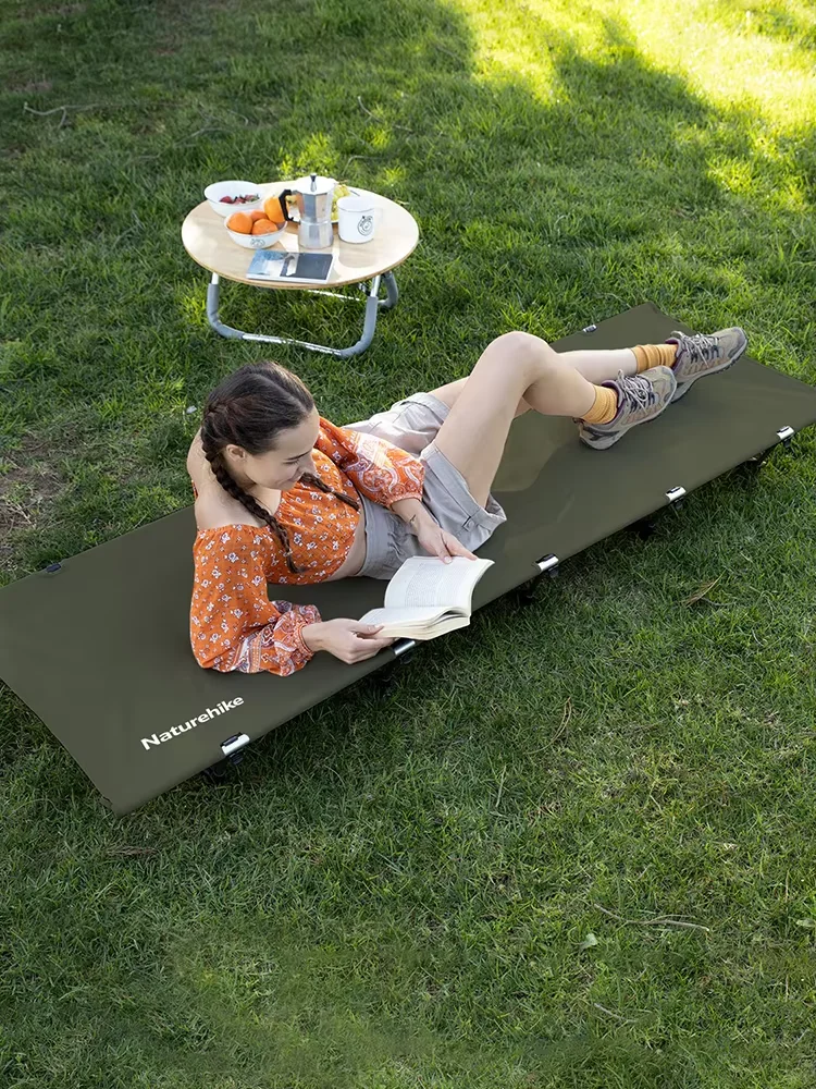 Naturehike 190x65cm Oxford Campingliege, tragbares Klappbett für Erwachsene, Campingliege, einfacher Aufbau für Outdoor-Wanderungen und Reisen