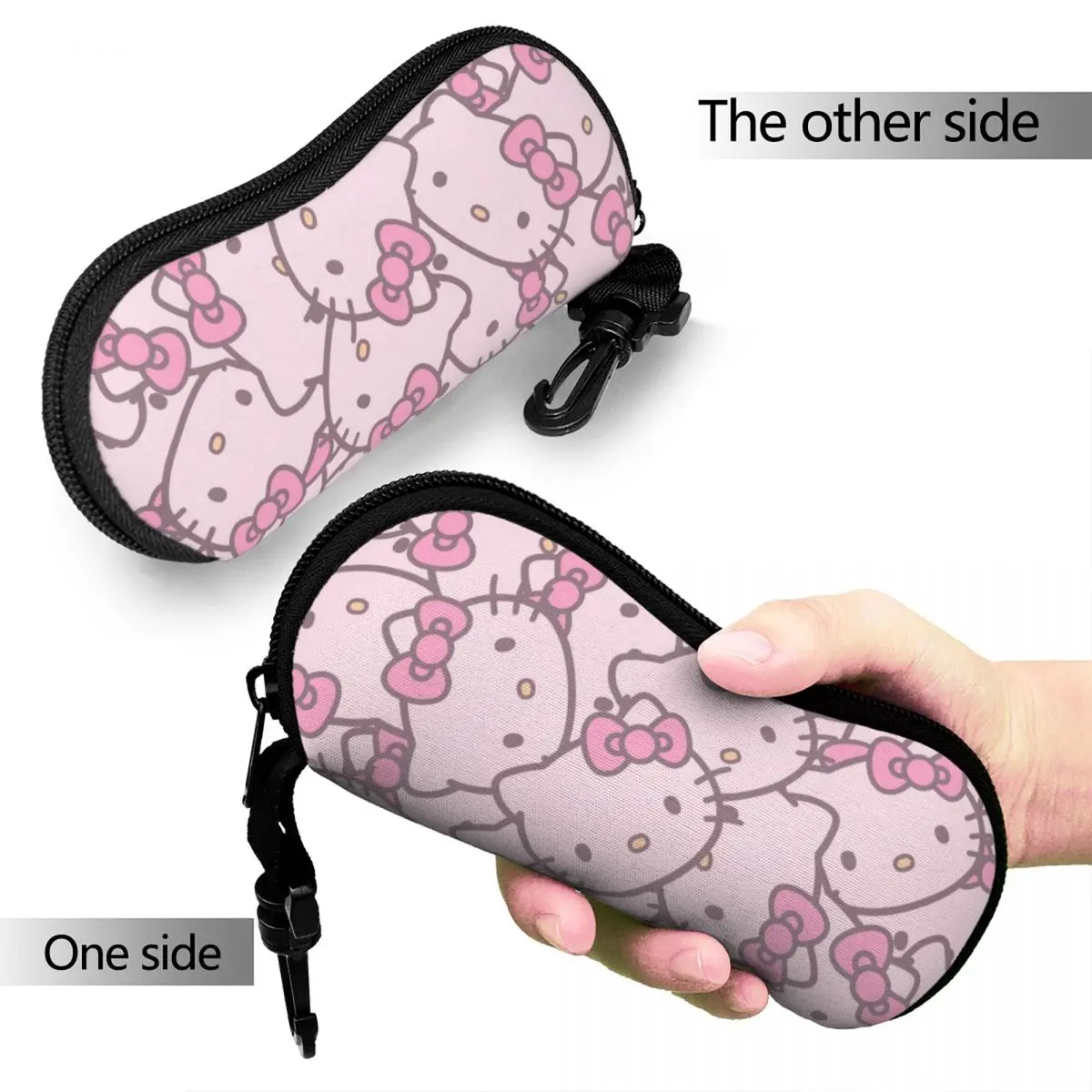 Hello Kitty Face Glasses Case Anti-Fall Kawaii Cartoon Sunglasses Storage Box Anti-Pressure Eye Contacts Case