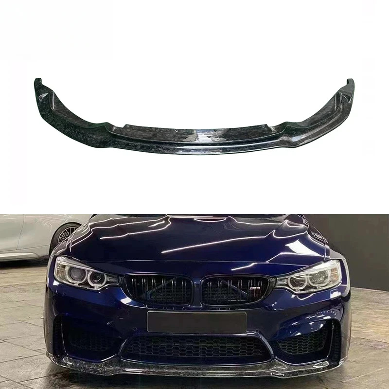 

Forged Carbon Fiber V Style Front Lip for F80 F82 F83 M3 M4 Front Bumper Lip Separator Chin Front Lip Body Kit