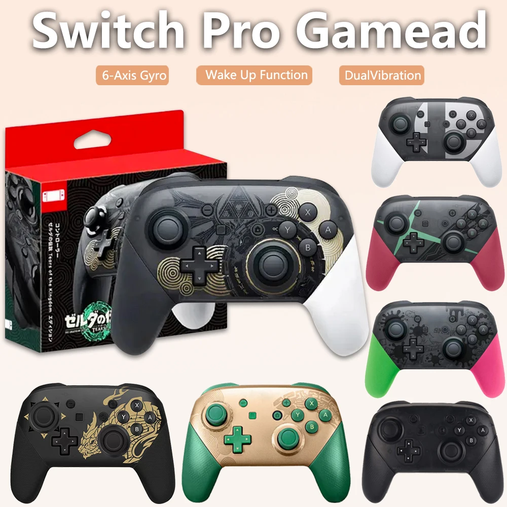 Беспроводной Bluetooth-джойстик-контроллер для Nintendo Switch Pro Mando Gamepad Game T4 Pro для Nintendo Switch/Lite/Switch OLED