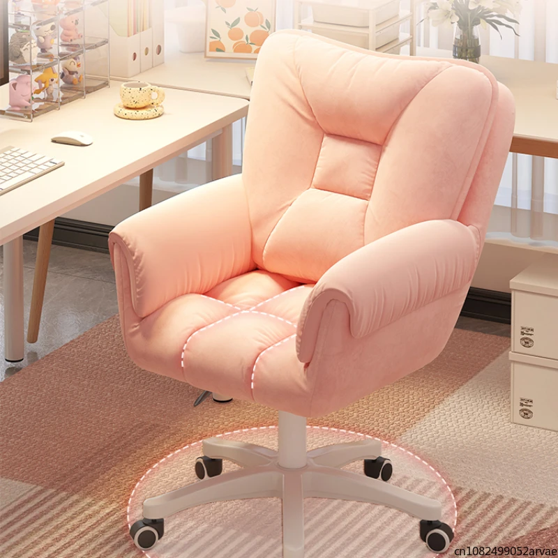 Simple Computer Chair, Make-up Chair for Girls’ Bedroom, Comfortable Study Chair for Sedentary Students, Liftable Home Furniture