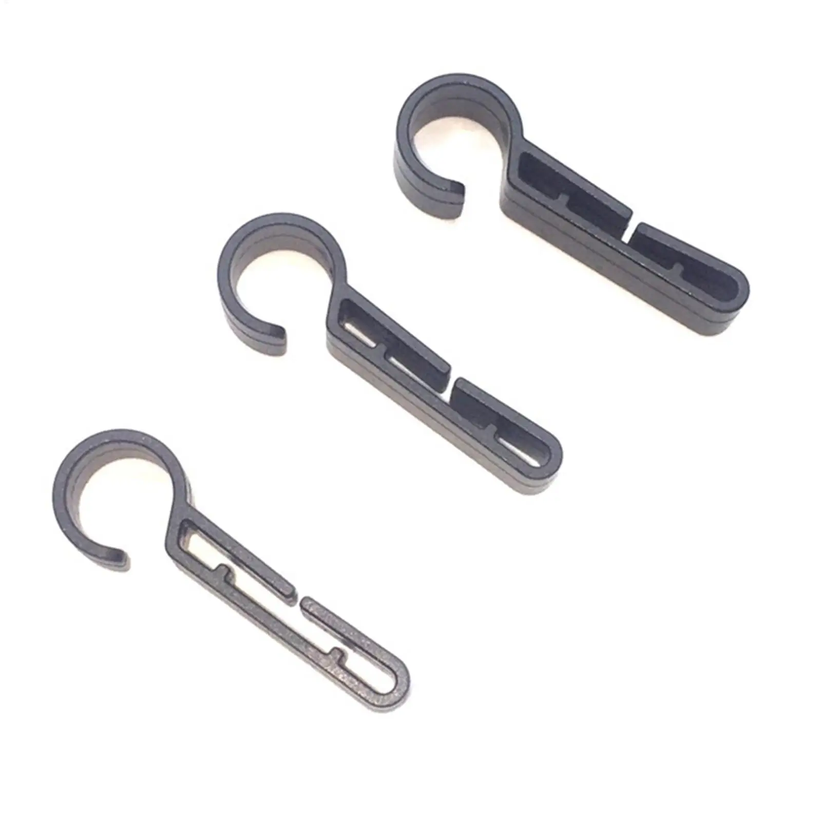 10Pcs Plastic Helmet Clips Attachment Head Light Clamps Black Set Non-Slip Headlamp Hard Hat Safety Caps Hook Outdoor Tools