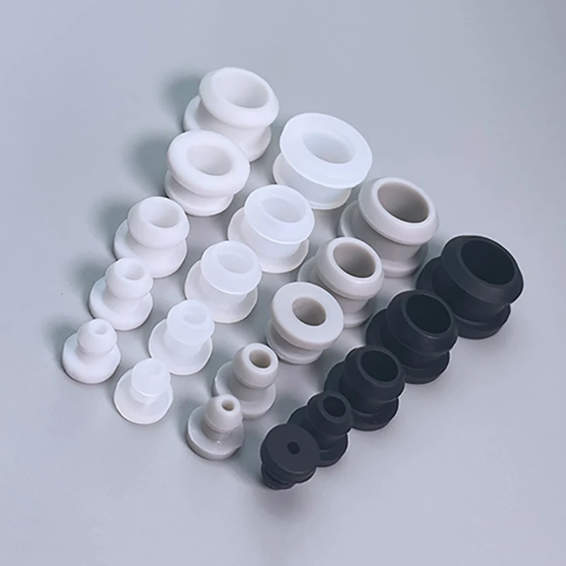 

4.5-30mm 4-Color Silicone Rubber Through-hole Cap T-type Plug Cover Snap-on Gasket Blanking End Cap Seal Stopper Dust WaterProof