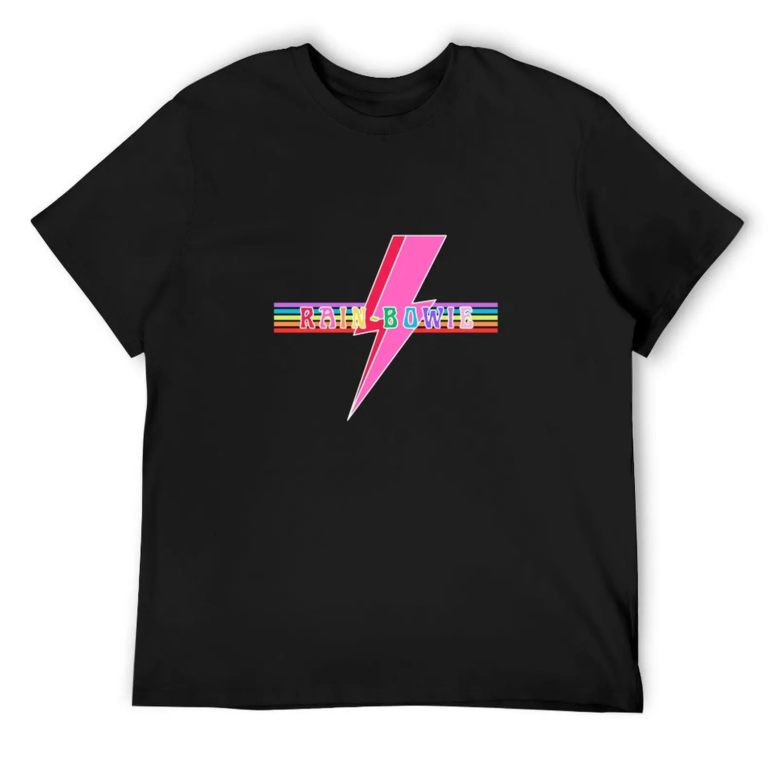 

Rain-Bowie Lightening stripe T-Shirt heavyweights vintage t shirts workout shirts for men