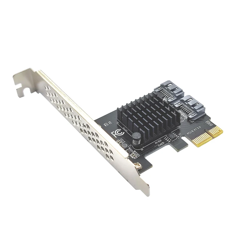 PCI-E SATA 1X 4X 8X 16X PCI-E Cards PCI Express to SATA 3.0 2-Port SATA III 6Gbps Expansion Adapter Board with ASMedia 1061 chip