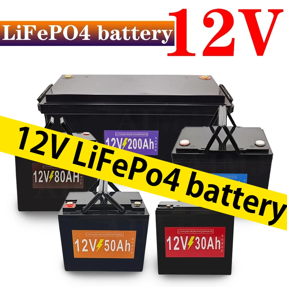 

12V/24V Charging Batteries Solar Energy Battery LiFePo4 Battery Pack 200AH 100AH 80AH 50AH 30AH Iron Phosphate Cell