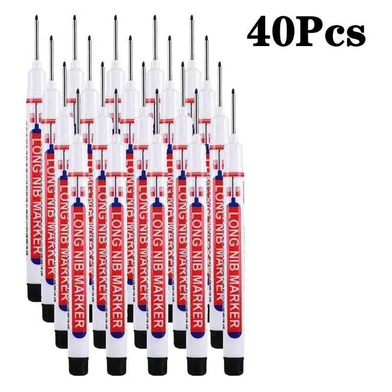 5-100 Stuks 20mm Diep Gat Lange Nib Hoofd Markers Voor Metalen Perforeren Pen Waterdichte Badkamer Houtbewerking Decoratie multifunctionele