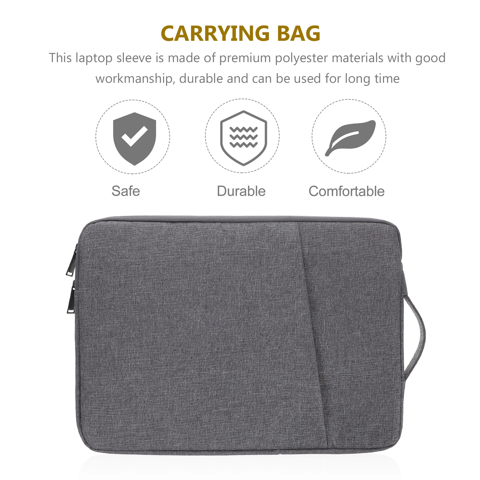 

Premium Laptop Sleeve 15.6 Inch Polyester Portable Computer Carrier Lightweight Durable Zipper For Business Outdoor