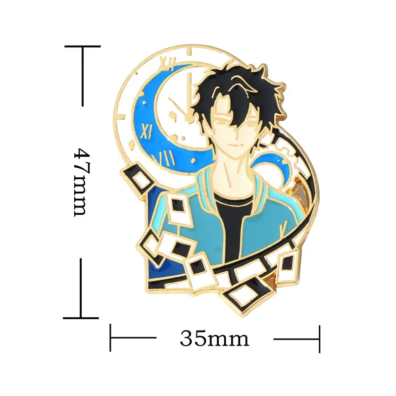 Lien clic broche Charles Lucas broches pour femmes, Lu Guang Cheng Xiaoshi métal Danemark ges broches Anime accessoires bijoux fille cadeau