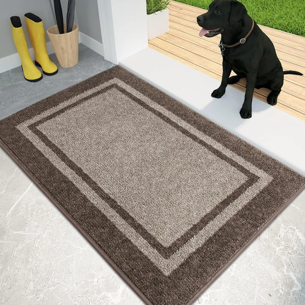 

Dirt Trapper Door Mat 20" x 32", Non-Slip/Skid Machine Washable Entryway Rug, Shoes Scraper, Area Rug, Super Absorbent Welcome