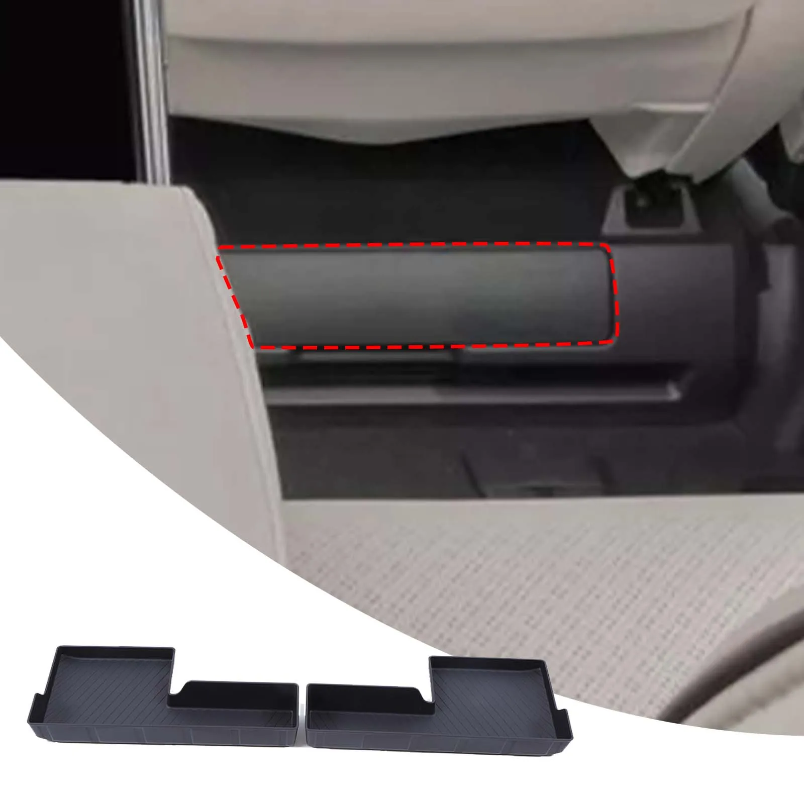 

For Toyota Alphard 40 series car second row under seat storage box car interior accessories TPE 2-piece set