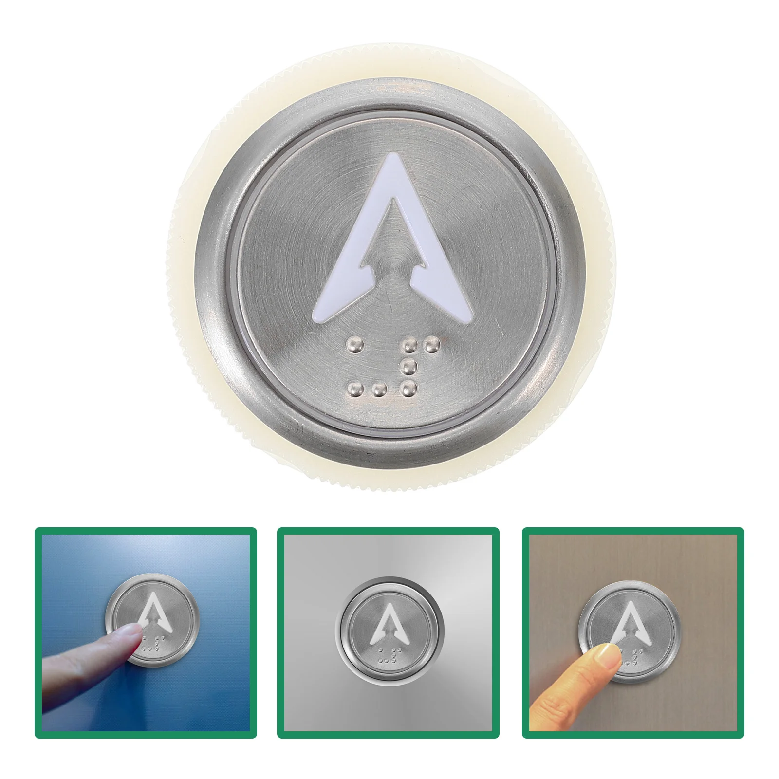 36 مللي متر زر مستدير استبدال أزرار الضغط الفولاذ المقاوم للصدأ لرفع زر جزء المصعد لأزرار مستديرة المصعد