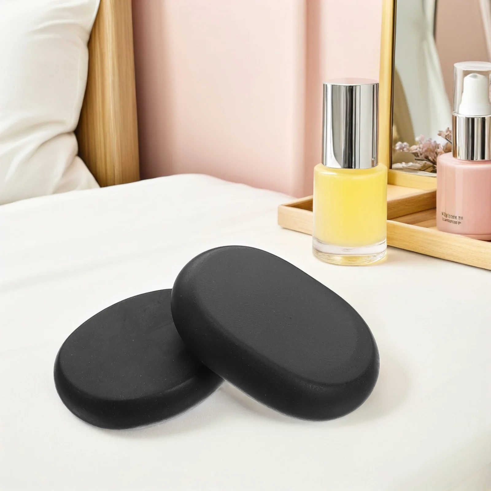 مجموعة تدليك أحجار البازلت الساخنة الطبيعية مكونة من 8 قطع لاسترخاء العضلات العميقة علاج الظهر سبا الروائح استخدام السفر المنزلي