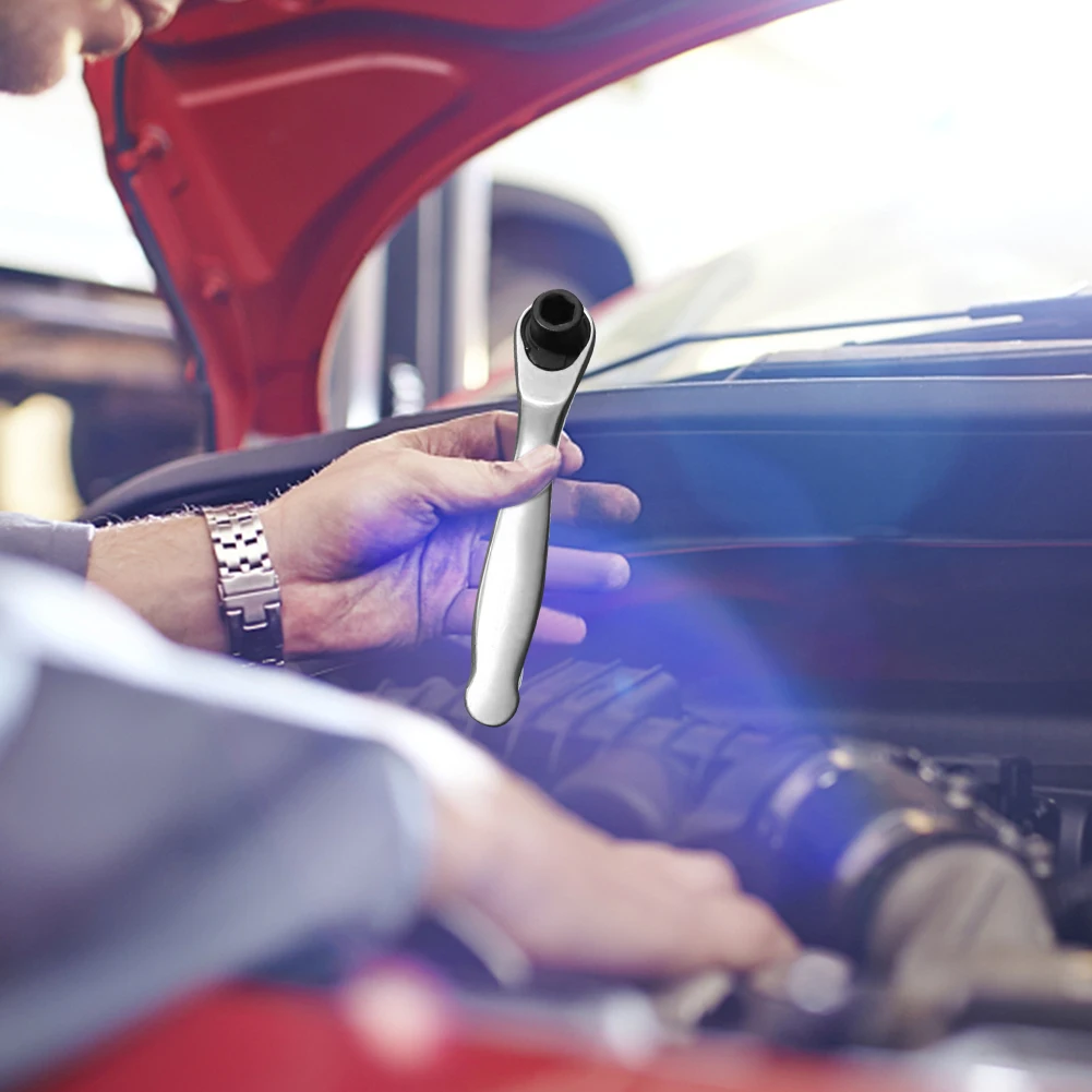 2 in 1 1/4インチ ミニラチェットレンチ 速回転式 デュアルヘッドドライバー 72歯 ソケットドライバー ビットドライバー ラチェットレンチ