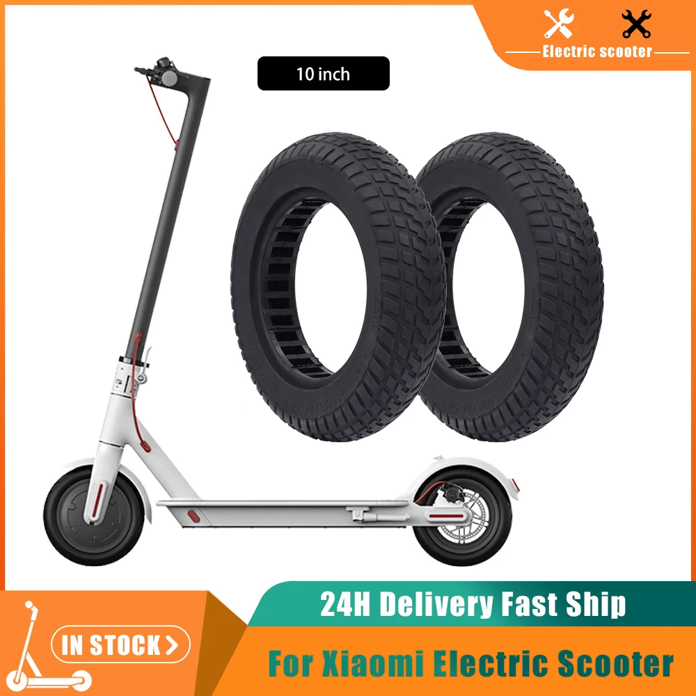 10inch Rubber Solid Tire for Xiaomi M365 Pro Pro2 1S Electric Scooter 10x2.0/2.5 Honeycomb Shock Absorber Damping Tubeless Parts