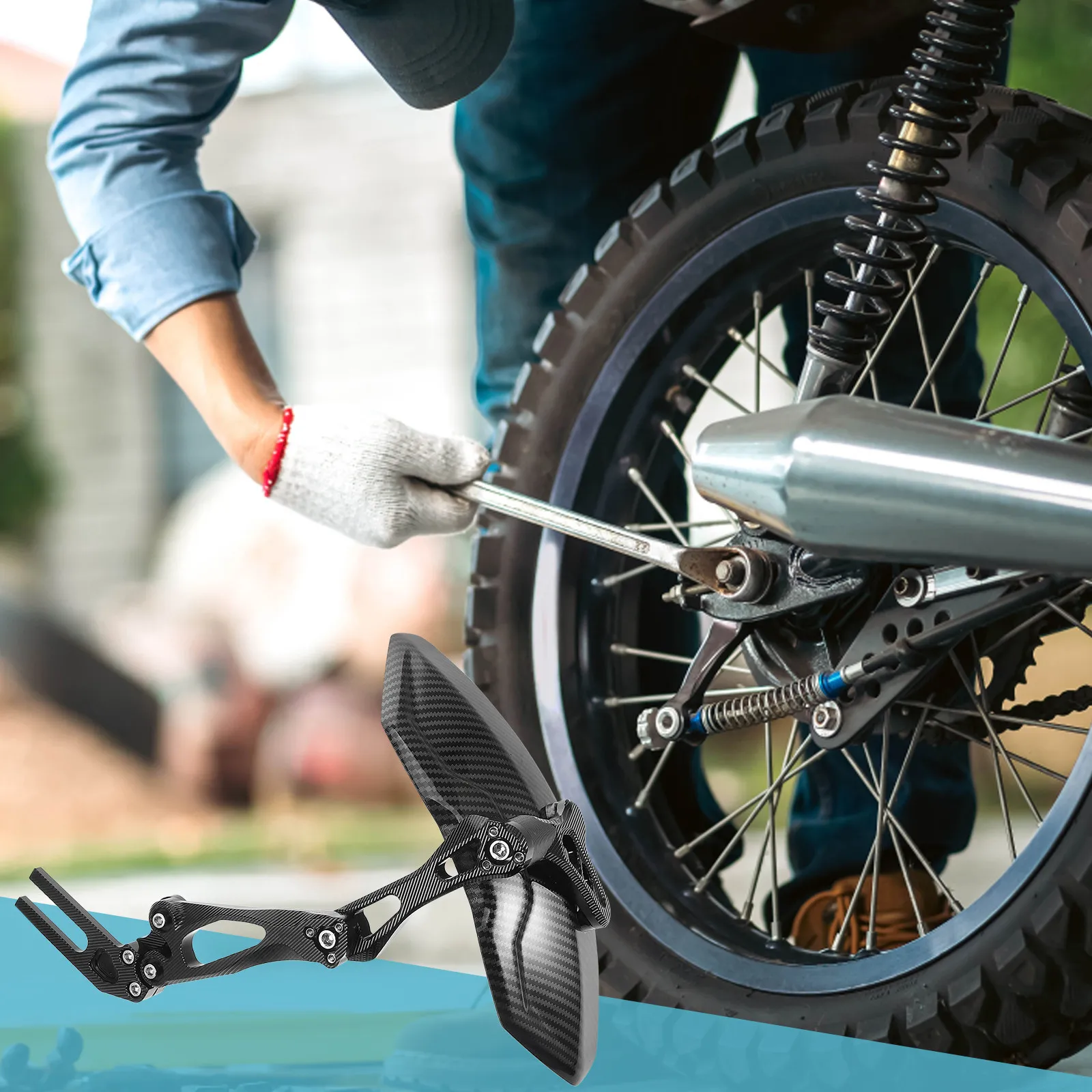 

Motorcycle Rear Mudguard Universal Fit Durable Splash Guard Easy Installation Stylish Design Long-Lasting Use Rear Mudguard