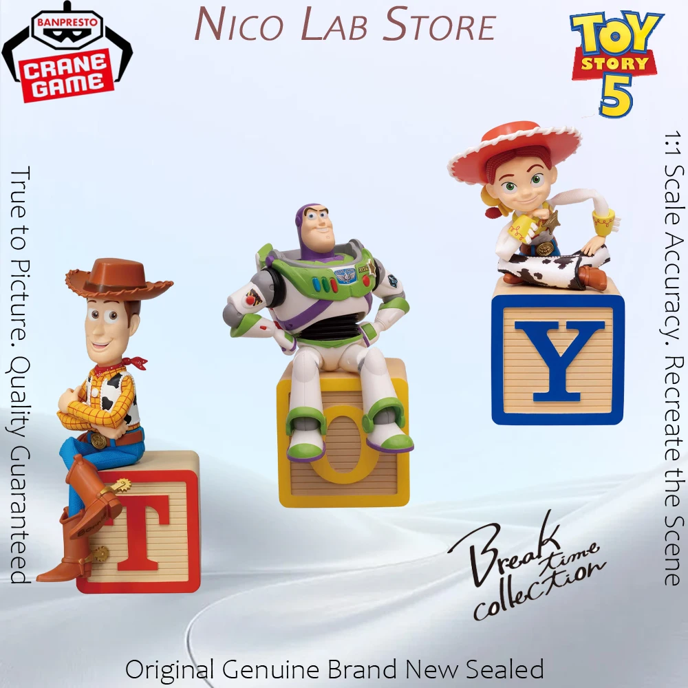 BANPRESTO – Collection Break Time, personnages PIXAR, Toy Story 5, Buzz Lightyear, Jessie Woody, figurine, modèle d'anime, Original, en Stock