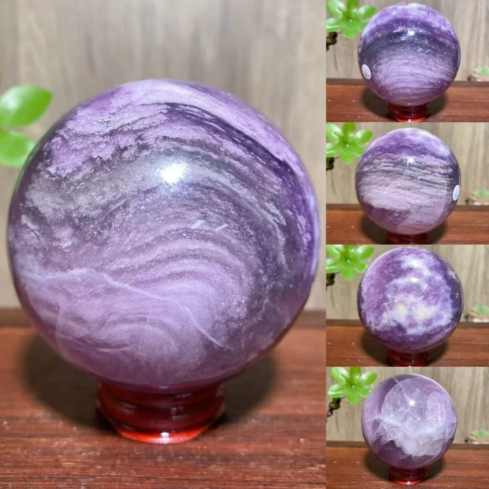 

1PCS Natural Unique Pastel Silky Fluorite Sphere Stone Healing Crystal Reiki Energy Home Decor Ornaments Crafts Gifts