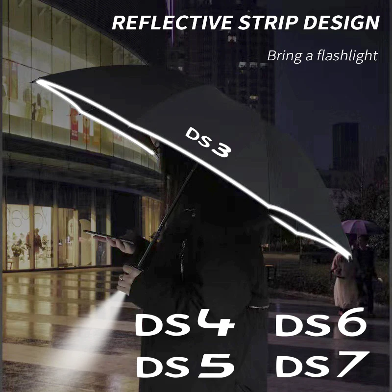 For DS DS3 DS4 DS5 DS5LS DS6 DS7 DS9 DS4S Car Fully Automatic Reflective Sun Umbrella Reverse Folding Sunshade Auto Accessories