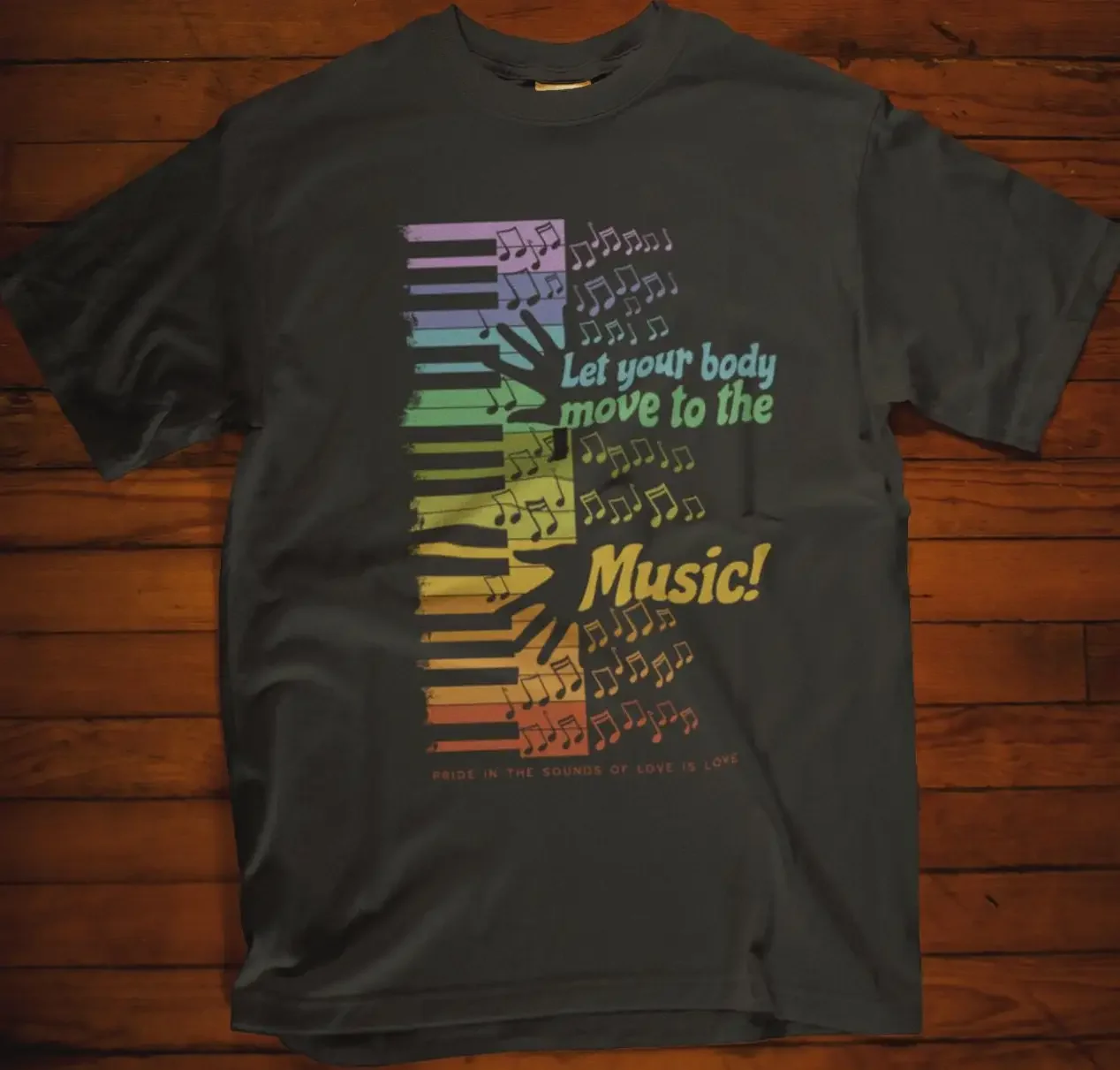 تي شيرت Lyric Let Your Body Move Pride تي شيرت موسيقي Lgbtq Music Lyrical Parade Softstyle